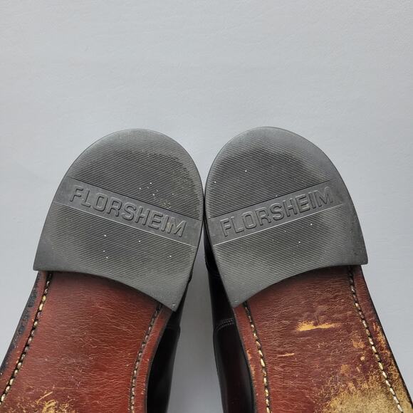Florsheim Shoes Men's Size 10 D Cap Toe Lace Up Oxford Brown Burgundy Leather - Picture 15 of 15